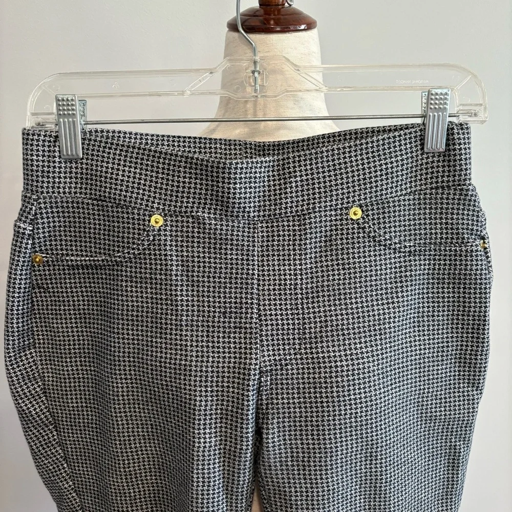Michael Kors Black and‎ White Checkered Dress Skinny Pants Small